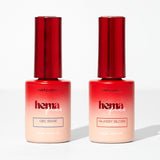 HEMA FREE GEL BASE COAT + GLASSY GLOSS COAT DUO