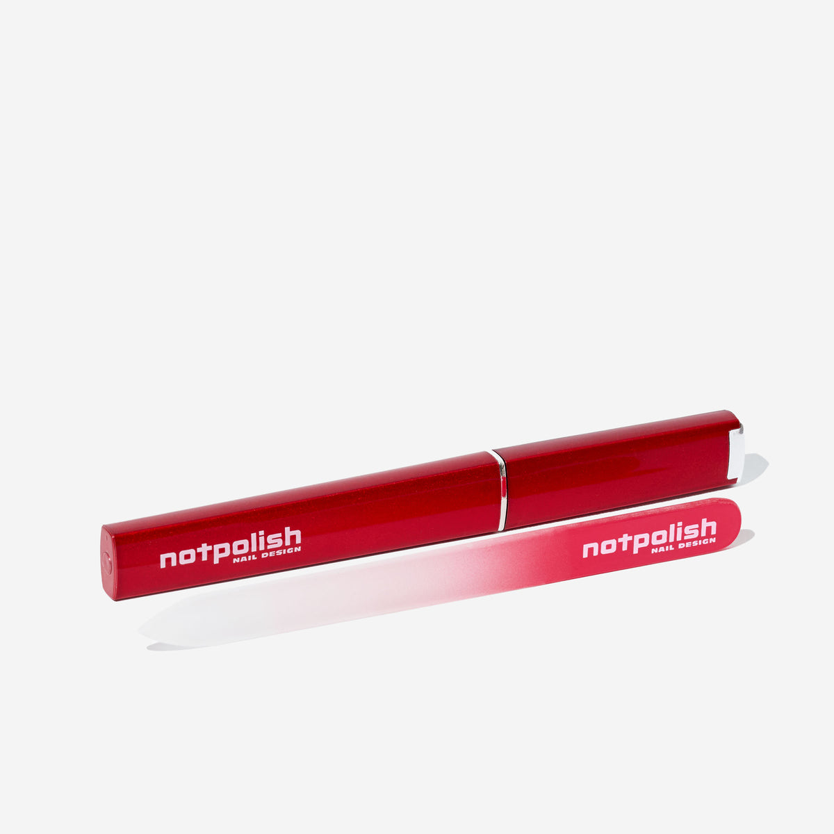 RED GLASS NAIL FILE WITH CASE