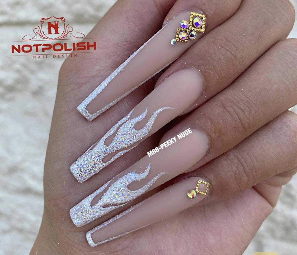 White Sugar Glitter Nails - Achieve the Perfect Sugared Look – Notpolish Inc